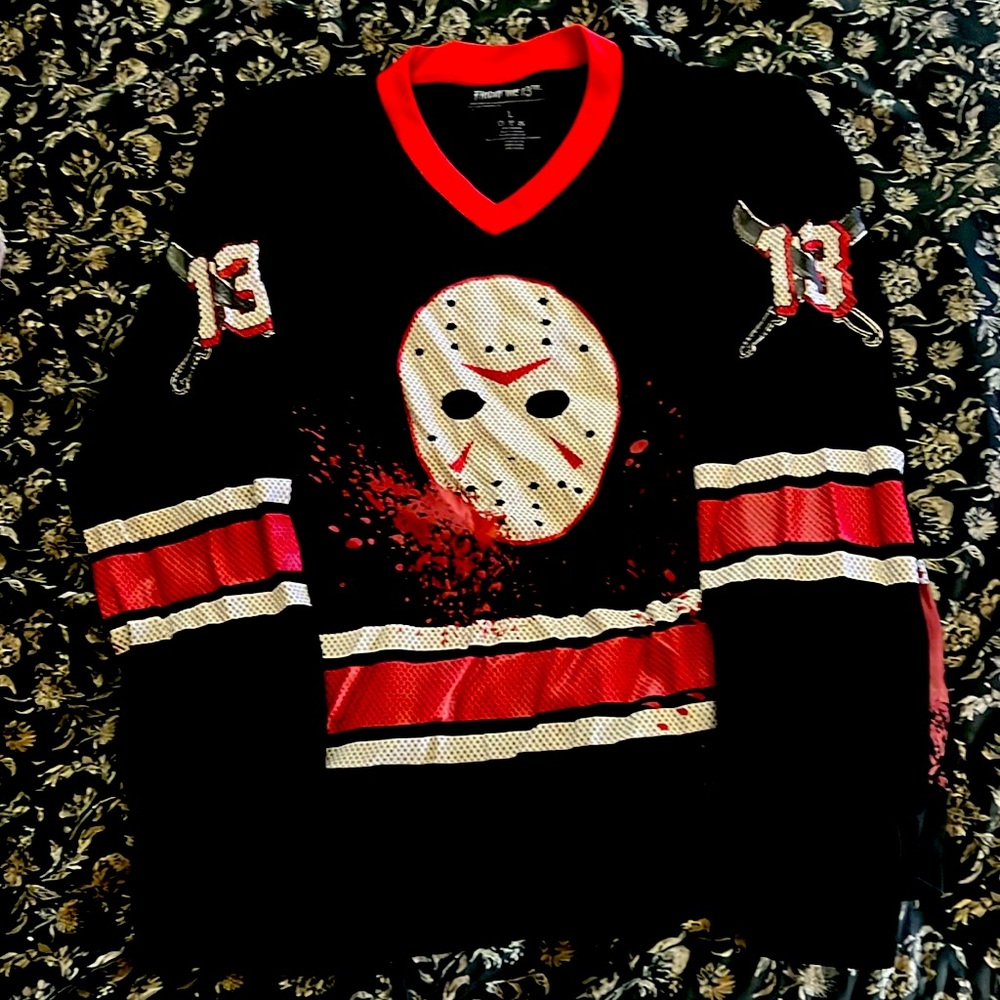 Friday the 13th official hockey jersey size large